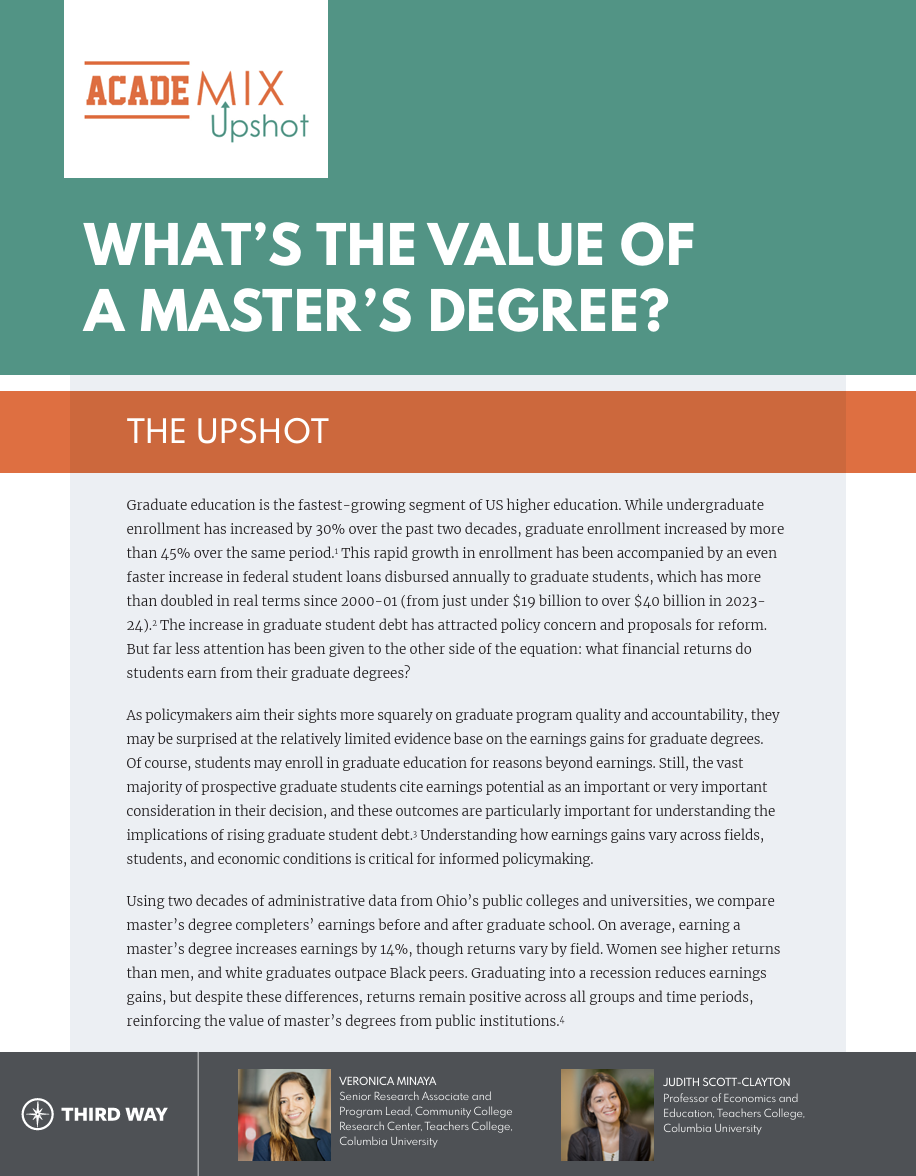What’s the Value of a Master’s Degree?